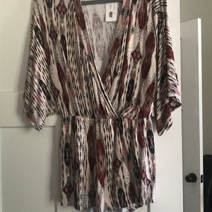 Aztec kimono romper—NEVER WORN